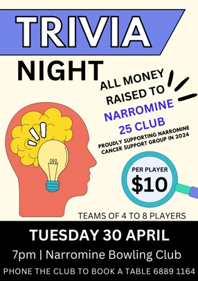 Trivia Night - Narromine 25 Club