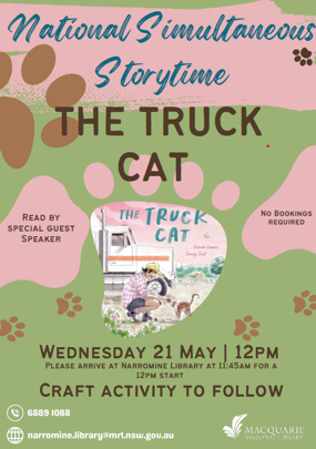 National Simultaneous Storytime at Narromine Library - The Truck Cat